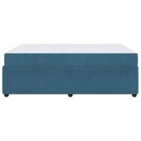 Bedframe met matras met matras Blauw 160 x 200 cm Fluweel - thumbnail