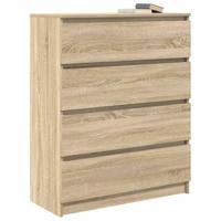 Dressoir 80x35x99 cm spaanplaat Sonoma eikenkleurig - thumbnail