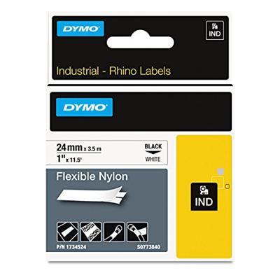 Labeltape dymo rhino industrieel nylon 24mm wit