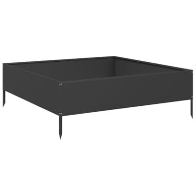VidaXL Plantenbak verhoogd 100x100x33,5 cm staal zwart
