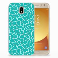 Samsung Galaxy J5 2017 | Hoesje maken | Cracks Blue - thumbnail