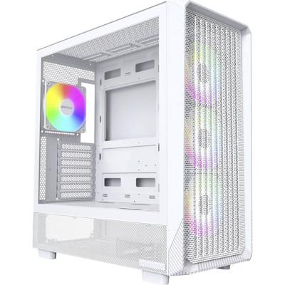 MONTECH Montech X5 PC-Gehäuse, Midi-Tower, ATX, ARGB - weiß Behuizing, PC-behuizing, Gaming-behuizing Wit