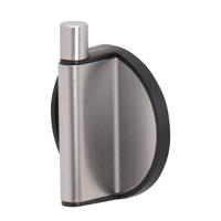 Handdoekhaak Tiger Tune met Zwarte Ophang RVS Geborsteld - thumbnail