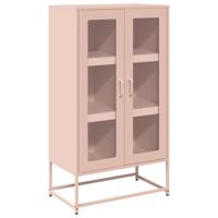 Hoge kast 68x39x123 cm staal roze - thumbnail