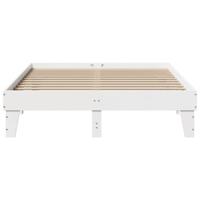 Bedframe zonder matras massief grenenhout wit 140x190 cm - thumbnail