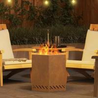 Vuurkorf Bruin 48 x 48 x 51 cm Cortenstaal - thumbnail