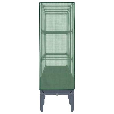 Plantenbak verhoogd met kashoes 160x40x140 cm rattanlook