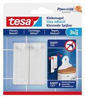 Klevende spijker tesa tegels metaal 3kg wit | 8 stuks - thumbnail