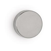MAUL neodymium schijfmagneet, ft 15 x 5 mm, trekkracht 4,5 kg, zilver, blister van 4 stuks - thumbnail
