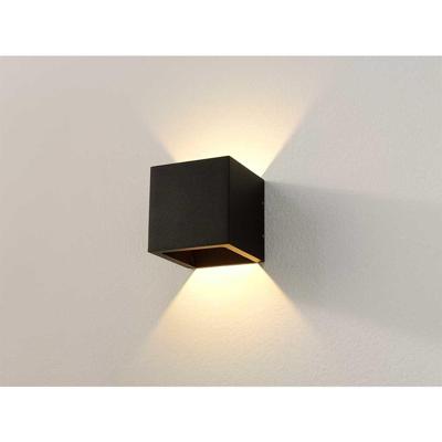Artdelight Buitenlamp up downCube 10cm - zwart - WL CUBE ZW