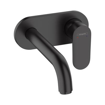 Hansgrohe Vernis afdekset wastafelkraan 207mm mat zwart 71576670 Hansgrohe Vernis afdekset wastafelkraan 207mm mat zwart 71576670