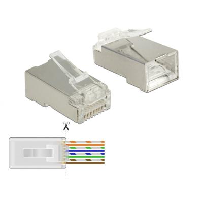 DeLOCK RJ45 Crimp+Cut Plug Cat.6 STP stekker DeLOCK RJ45 Crimp+Cut Plug Cat.6 STP stekker