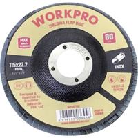 WorkPro WP407551 Lamellenschuurschijf Diameter 115 mm Boordiameter 22.2 mm 10 stuk(s) - thumbnail