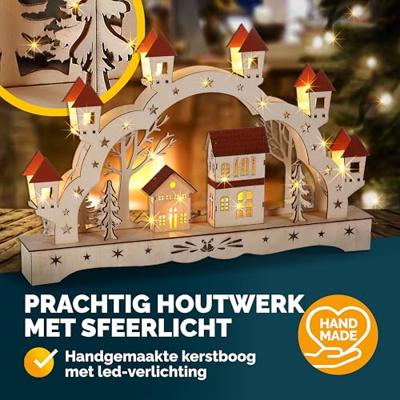 Monzana Kerstboog Winterdorp Led Warm wit Monzana Kerstboog Winterdorp Led Warm wit