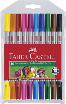 Faber Castell Viltstiften Duo - etui met 10 stuks
