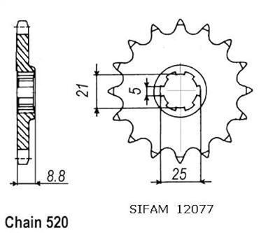 ESJOT Sprocket 520 14z standard