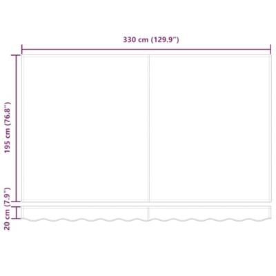 VidaXL Vervangingsdoek voor zonnescherm crème 330 x 195 cm polyester