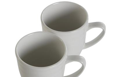 Set van 4 mokken DKD Home Decor Wit Porselein 330 ml 12 x 10 x 9 cm Set van 4 mokken DKD Home Decor Wit Porselein 330 ml 12 x 10 x 9 cm