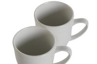 Set van 4 mokken DKD Home Decor Wit Porselein 330 ml 12 x 10 x 9 cm - thumbnail