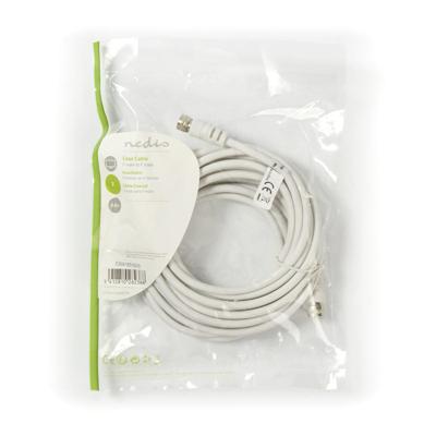 Satelliet- en Antennekabel | F Male - F Male | 5,0 m | Wit