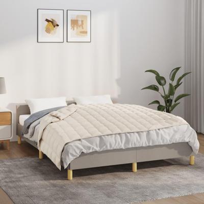 VidaXL Verzwaringsdeken 122x183 cm 9 kg stof lichtcrèmekleurig VidaXL Verzwaringsdeken 122x183 cm 9 kg stof lichtcrèmekleurig