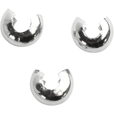 Creativ Company Metalen hoes, d 5 mm, verzilverd, 50 stuk/ 1 doos Creativ Company Metalen hoes, d 5 mm, verzilverd, 50 stuk/ 1 doos