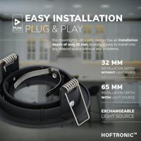 Set van 3 Oslo LED inbouwspots - 4 Watt 345 lumen - 2700K Warm wit - GU10 - Dimbaar - Rond - Kantelbaar - IP20 voor binnen - Zwart - thumbnail