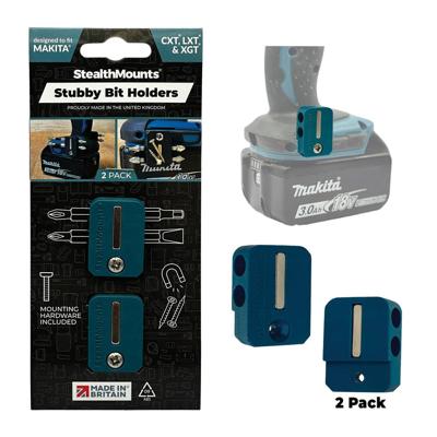 StealthMounts Stubby magnetische bithouder voor Makita - Blauw - BH-MK-S-BLU-2 StealthMounts Stubby magnetische bithouder voor Makita - Blauw - BH-MK-S-BLU-2