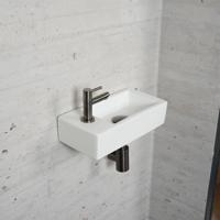 Wiesbaden Fonteinset Mat Wit Color Gun Metal - thumbnail