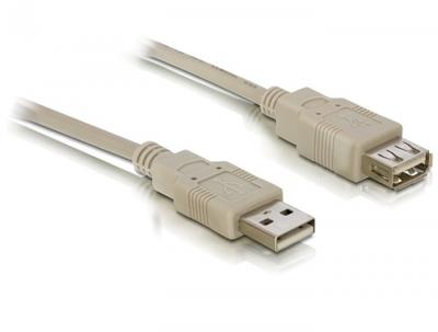 Delock 82240 Verlengkabel USB 2.0 Type-A male naar USB 2.0 Type-A female 3 m beige