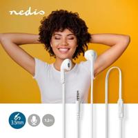 Bedrade Koptelefoon | 3,5 mm | Kabellengte: 1.20 m | Ingebouwde microfoon | Wit - thumbnail