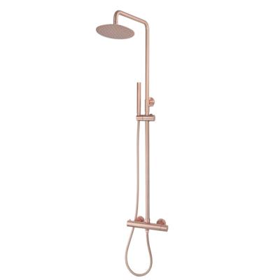 Best Design Regendoucheset Opbouw Lyon Thermostaatkraan Ø 20 cm Mat Rose Goud Best Design Regendoucheset Opbouw Lyon Thermostaatkraan Ø 20 cm Mat Rose Goud