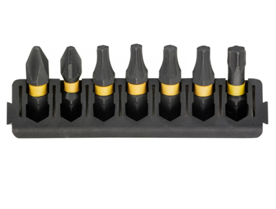 DeWalt Accessoires Bitset | Houder + IMPACT Torsion | 25 mm | PBitset | H2 x1, PZ2 x1, T20 x2, T25 x2, T30 x1 - DT70810-QZ