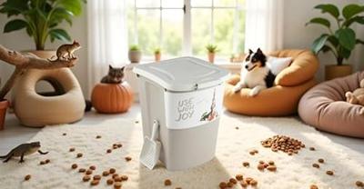 Rotho archie pet food container 38l cappuccino