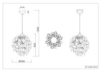 Trio Bladeren hanglampLeavy Ø 38cm - R10461915 - thumbnail