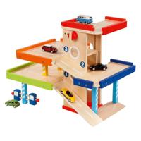Goki houten parkeergarage, 6dlg. - thumbnail