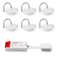 Set Led opbouwspot Adria wit 3W dimbaar IP44 3-6 stuks - thumbnail
