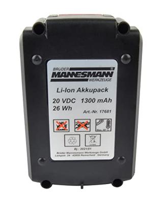 Brüder Mannesmann M17681 Gereedschapsaccu 20 V 1.3 Ah Li-ion
