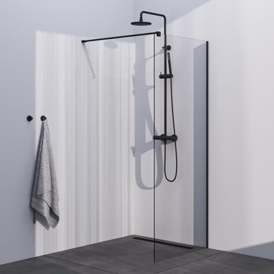 BRAUER Season inloopdouche model C helder glas 80x200 incl. glascoating mat zwart BRAUER Season inloopdouche model C helder glas 80x200 incl. glascoating mat zwart
