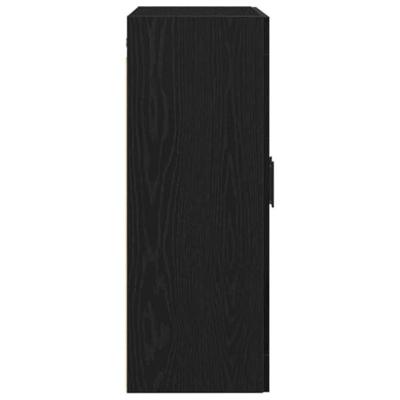 Wandkast Zwart eiken 69.5 x 34 x 90 cm Bewerkt hout