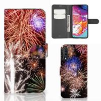 Samsung Galaxy A70 | Wallet Case | met Pasjes | Vuurwerk - thumbnail