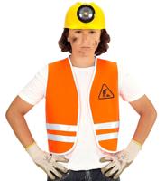 Oranje Wegwerker Vest Kind - thumbnail