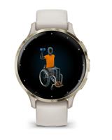 GARMIN Venu 3S GPS Smartwatch, 30,4 mm (1,2), zacht goudkleurig staal, ivoren kast en ivoren siliconen band - thumbnail