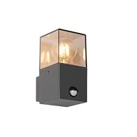QAZQA Buiten wandlamp donkergrijs met bewegingsmelder IP44 - Denmark - thumbnail