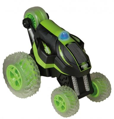 Happy People RC stuntauto met verlichting 17 cm zwart/groen Happy People RC stuntauto met verlichting 17 cm zwart/groen
