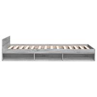 Bedframe met lade bewerkt hout grijs sonoma eiken 90x200 cm - thumbnail