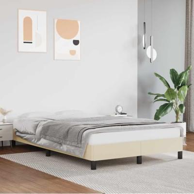 Bedframe zonder matras 120x190 cm kunstleer crme Bedframe zonder matras 120x190 cm kunstleer crme