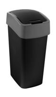 Curver flip bin prullenbak - grijs - 45 liter - thumbnail