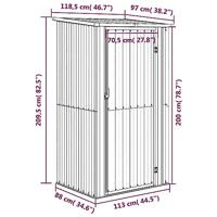 Tuinschuur 118,5x97x209,5 cm gegalvaniseerd staal groen - thumbnail