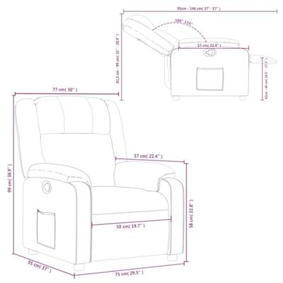 Fauteuil verstelbaar stof donkergrijs